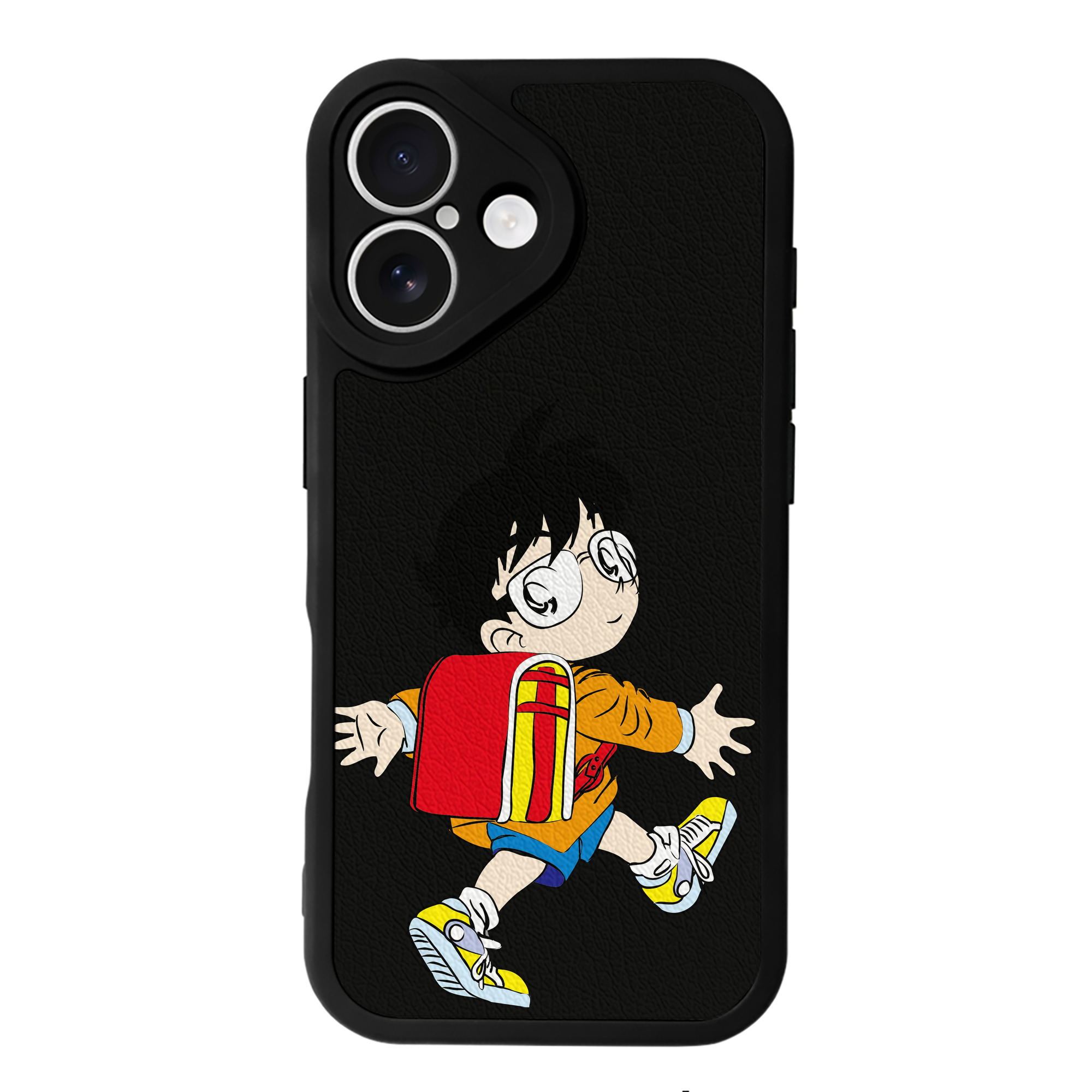 （画像用） 名探偵コナン 江戸川 コナン Detective Conan Conan Edogawa 【iPhone 16シリーズ対応】シリコンスマホケース（レザー調） 材質：シリコン